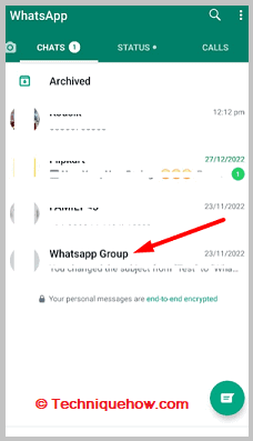 Click on group