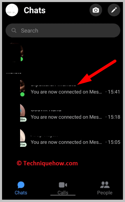 Click on the top chat that's