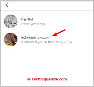 Click on user