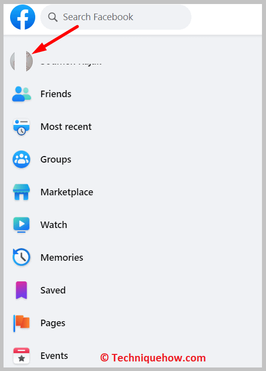 Click on your profile picture icon
