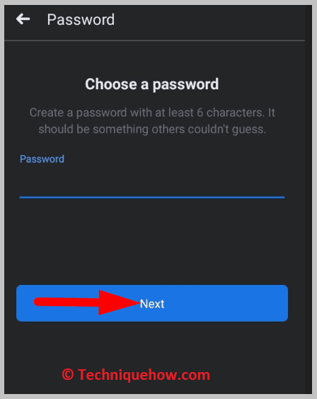 Create a password 