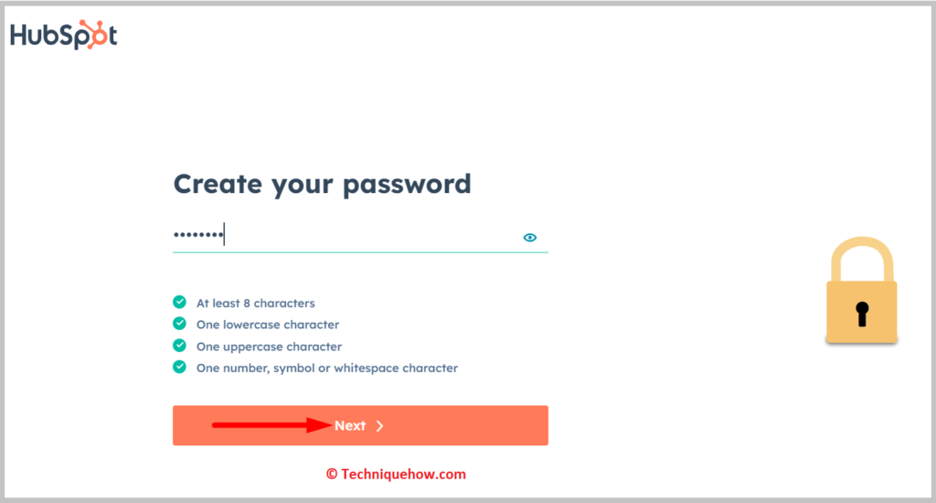 Create your password