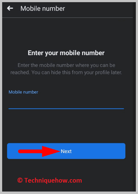 Enter your mobile number