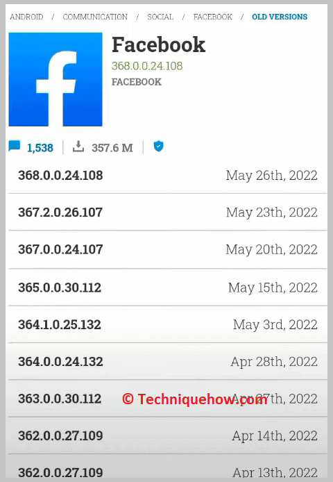 Facebook APK file