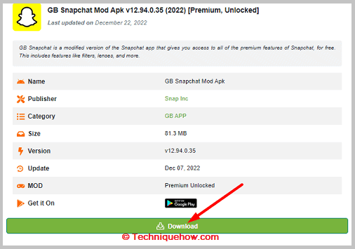 GB Snapchat Mod
