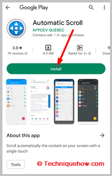 Install Automatic Scroll