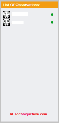 List of Observations