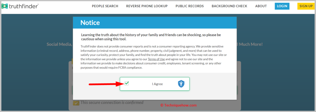 Open the TruthFinder tool