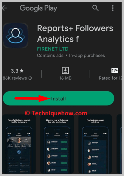  Play Store, search for Reports