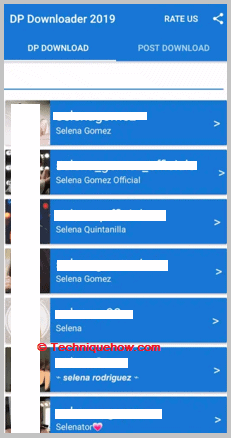 Search on user