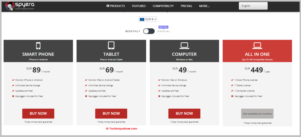 Select a plan monthly