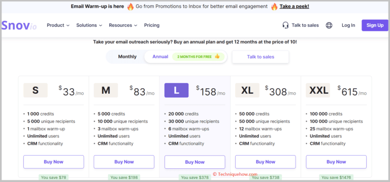 Snov.io price list