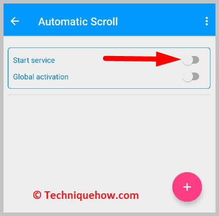Start service option