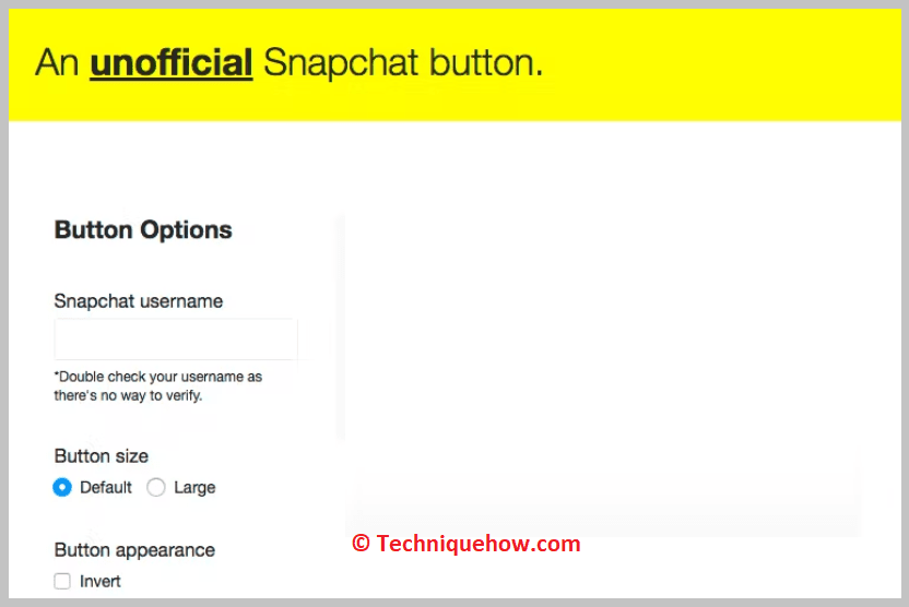 Unofficial Snapchat Button website