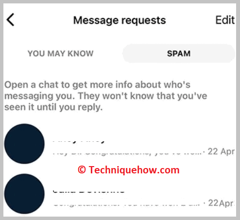 You Replied to Message Requests