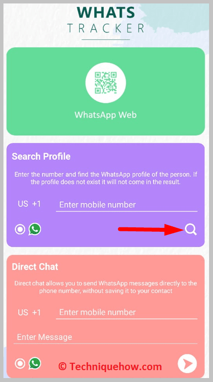 below Search Profile