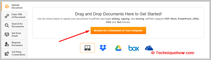 click on Browse for a Document on Your Computer