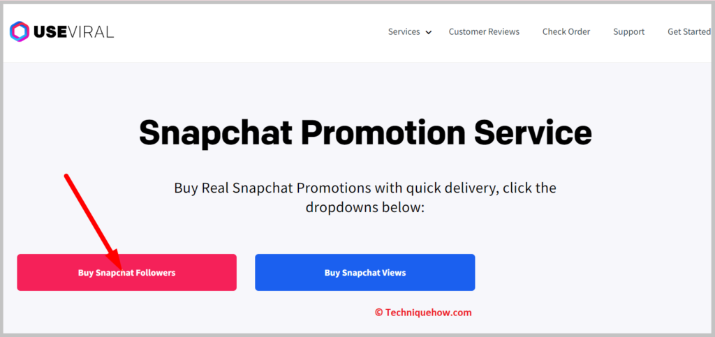 click on Buy Snapchat Followers