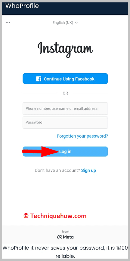 click on Login