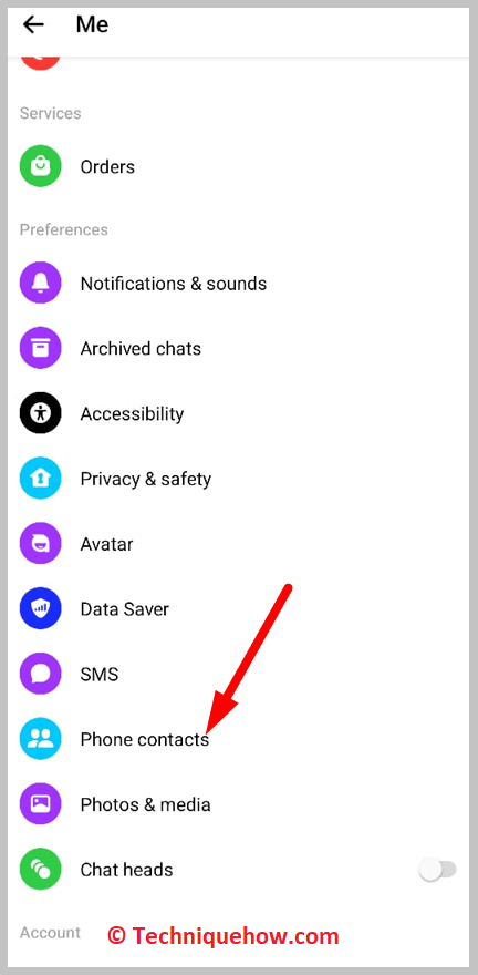 click on Phone contacts