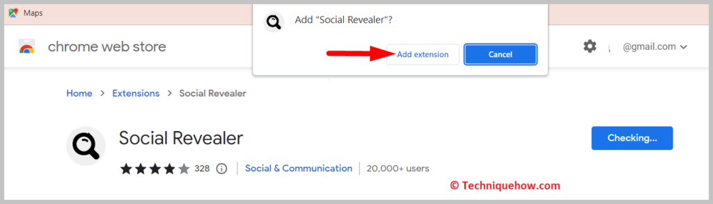 click on the Add extension
