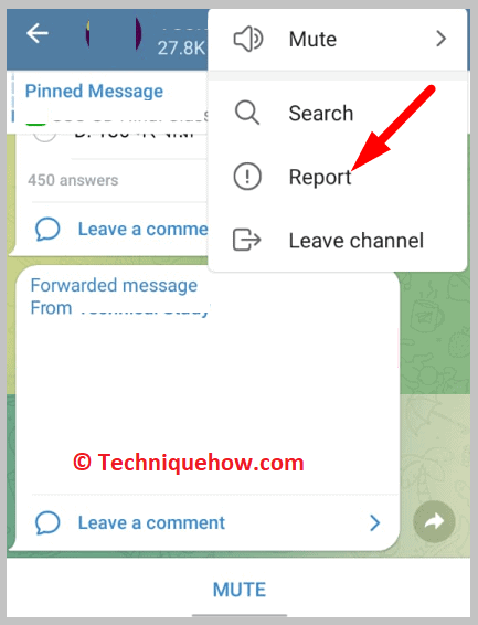 click on the Report option