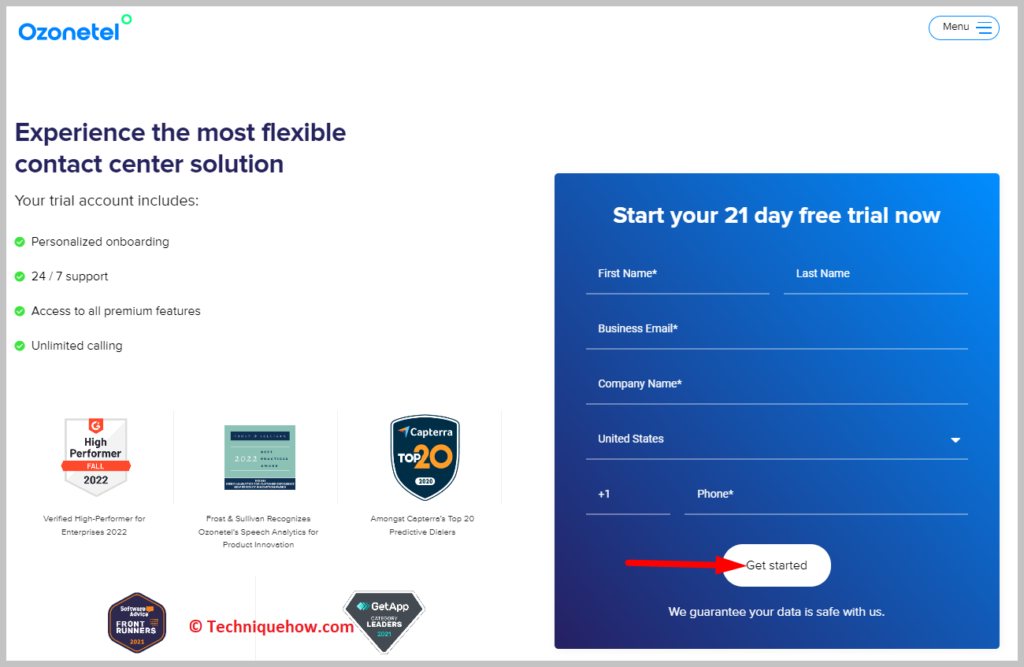 clicking on that, sign up