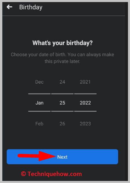 date of birth