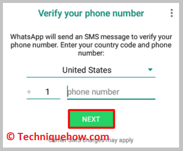 enter your WhatsApp account
