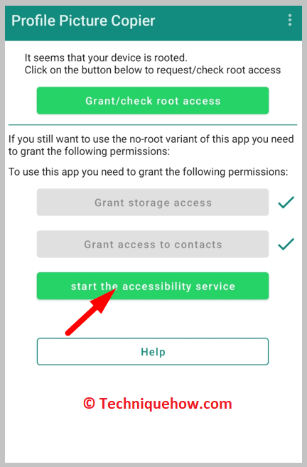 provide permission to the app
