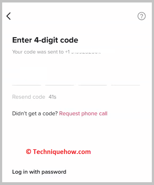 send a verification code