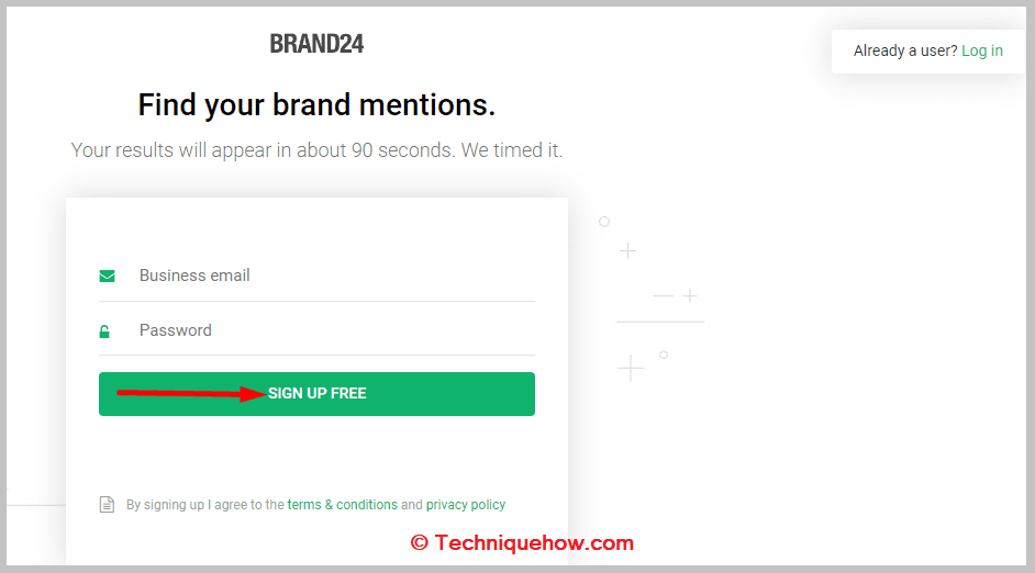 sign up for a free