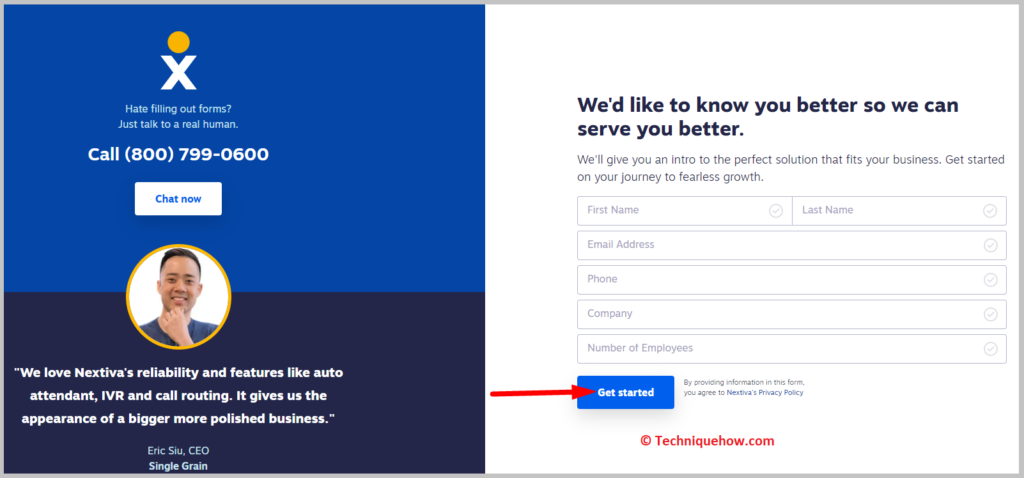 sign up for an account