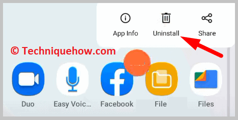 uninstall the app