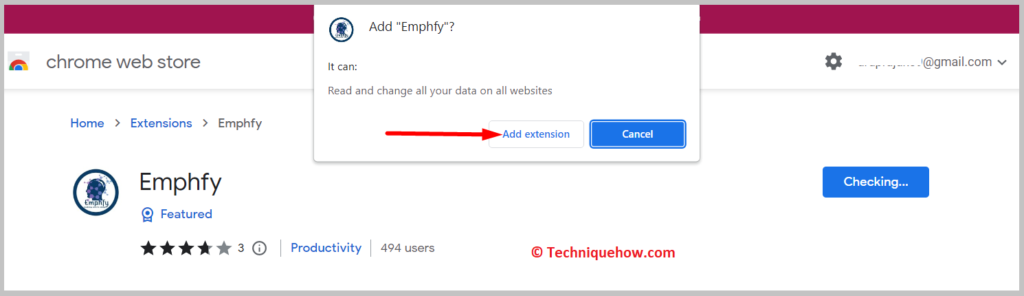 Click on Add extension