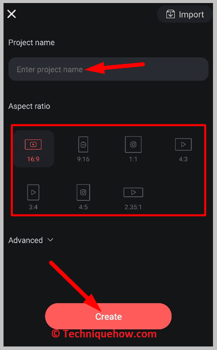 Click on Create