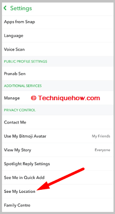 Click on See My Location