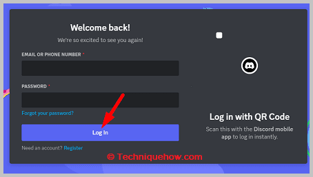Click on login
