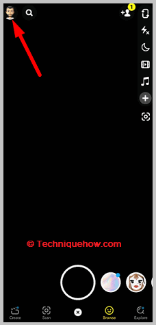 Click on profile icon