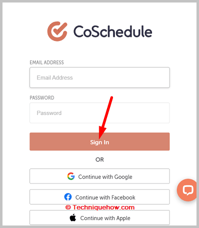 Click on sign in