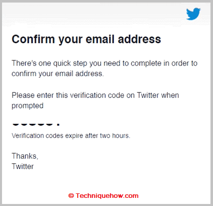 Confirmation email