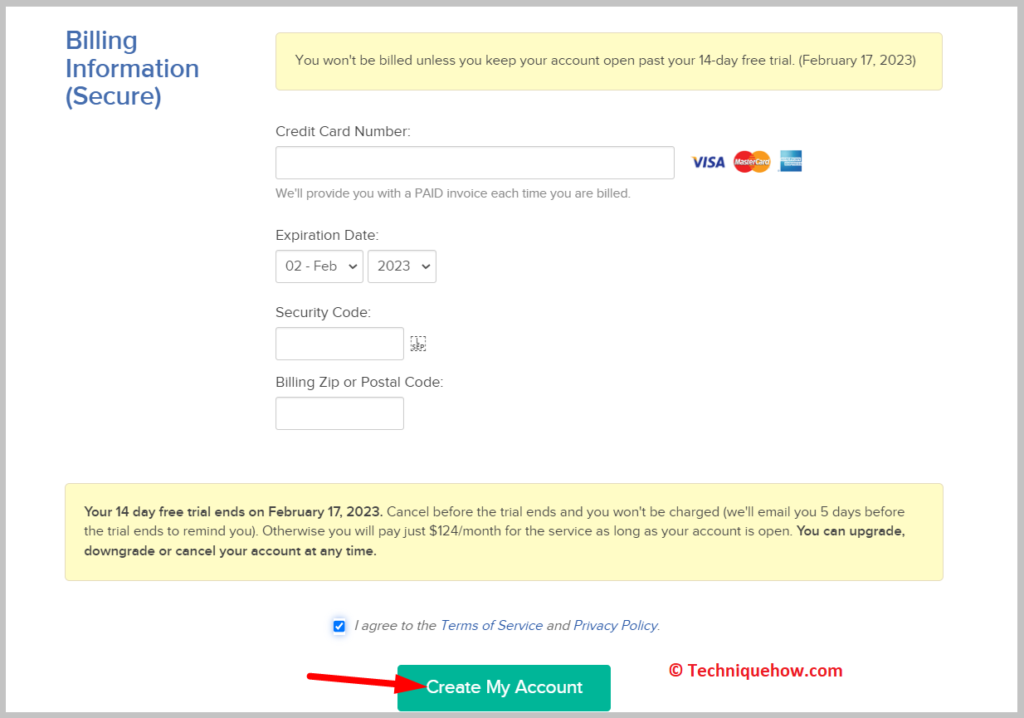 Create My Account
