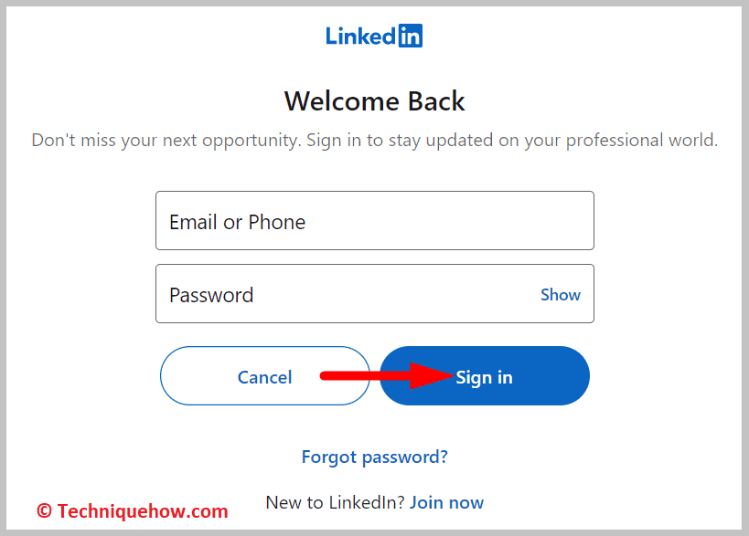 Enter your login credentials 