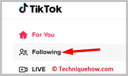 Following on tiktok