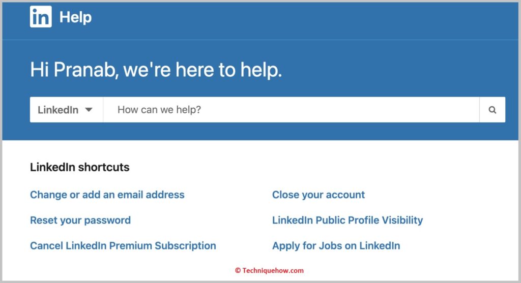 LinkedIn customer service