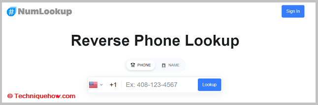 Number Lookup Report