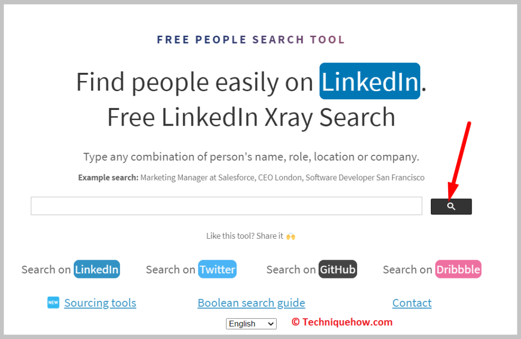 On the search box