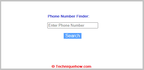 Phone number finder
