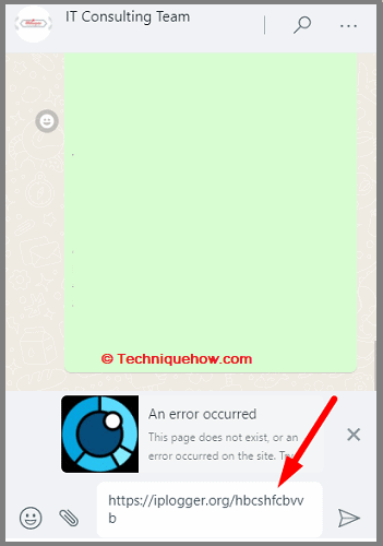 Send the link on whatsapp