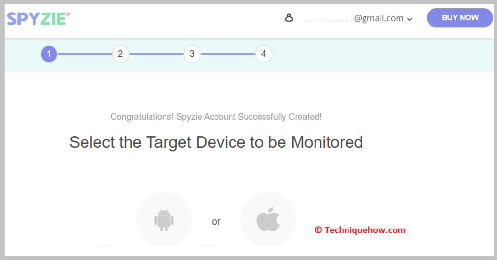 Spyzie app on the targeted